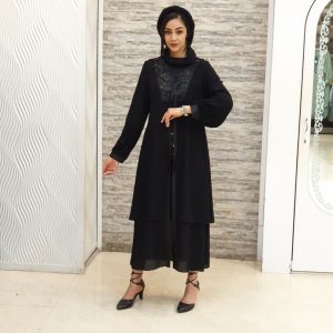 مانتو مجلسی بلند مشکی